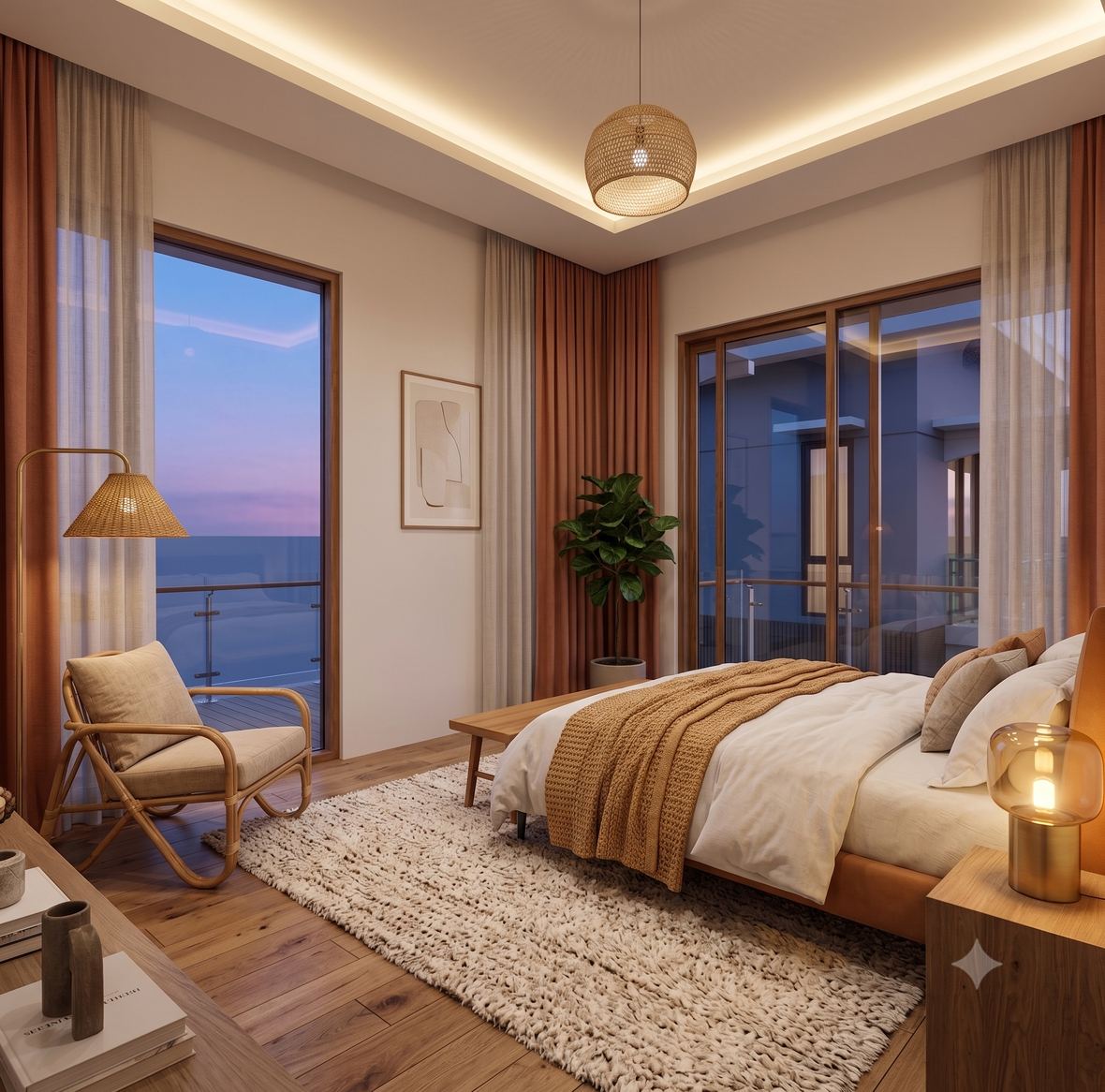Kamar utama Villa Tentrem Jiwo