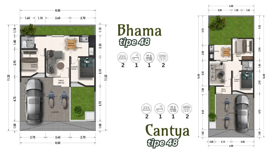 tentrem bhumi denah bhama dan cantya
