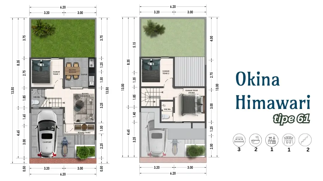 kawa living denah okina
